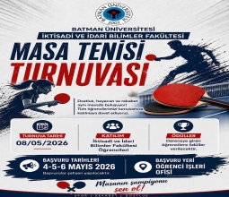 Fakültemizde Masa Tenisi Turnuvası Düzenlendi...