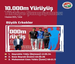 Antrenörlük Eğitimi Bölümü Öğrencimizden Türkiye Yürüyüş Şampiyonasında Muhteşem Başarı...