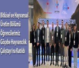 Sason Meslek Yüksekokulu Öğrencilerimiz Göçebe Hayvancılık Çalıştayı’na Katıldı...