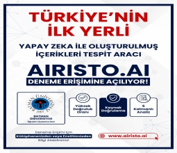 Airisto Yapay Zekâ İçerik Tespit Aracı 10 Ekim 2025 Tarihine Kadar...