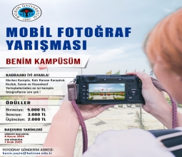 Üniversitemizde “Benim Kampüsüm” Temalı Ödüllü Mobil Fotoğraf Yarışması Düzenleniyor...