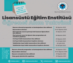 Lisansüstü Programlara Başvurular 18 Ağustos’ta Başlıyor...