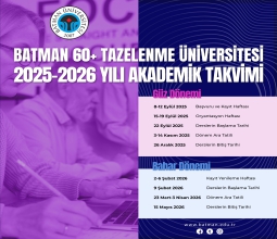 Üniversitemiz 60+ Tazelenme Üniversitesinde 2025-2026 Eğitim Takvimi Belli Oldu...
