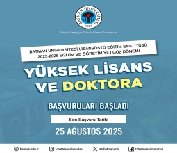 Üniversitemiz Lisansüstü Program Başvuruları Başladı...