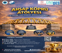 Üniversitemizde “Ahşap Köprü Atölyesi Ve Teknik Performans Değerlendirmesi Yarışması” Düzenlenecek...