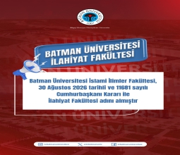 Üniversitemiz İslami İlimler Fakültesinin Adı 