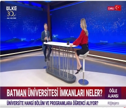 Rektör Demir Ülke TV Canlı Yayınında Üniversitemizi Tanıttı...