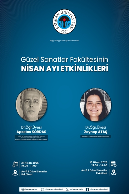 Güzel Sanatlar Fakültesinin Nisan Ayı Etkinlikleri