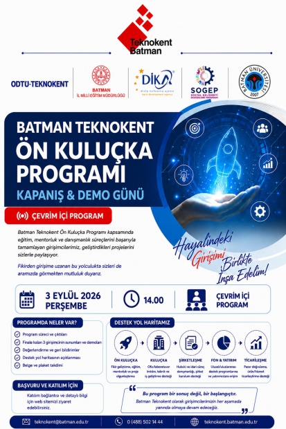 Batman Teknokent Ön Kuluçka Programı Kapanış & Demo Günü