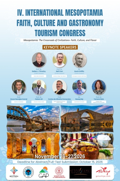 IV. Internatıonal Mesopotamıafaıth, Culture and Gastronomy Tourısm Congress