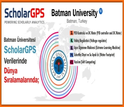 Üniversitemiz ScholarGPS Verilerinde Dünya Sıralamalarında Öne Çıktı...