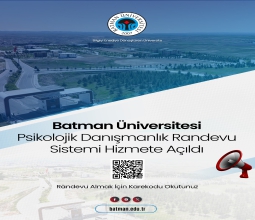 Üniversitemizde Psikolojik Danışmanlık Randevu Sistemi Hizmete Açıldı...