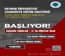Lisansüstü Program Kontenjanları ve Başvuru Süreci İlan Edildi...