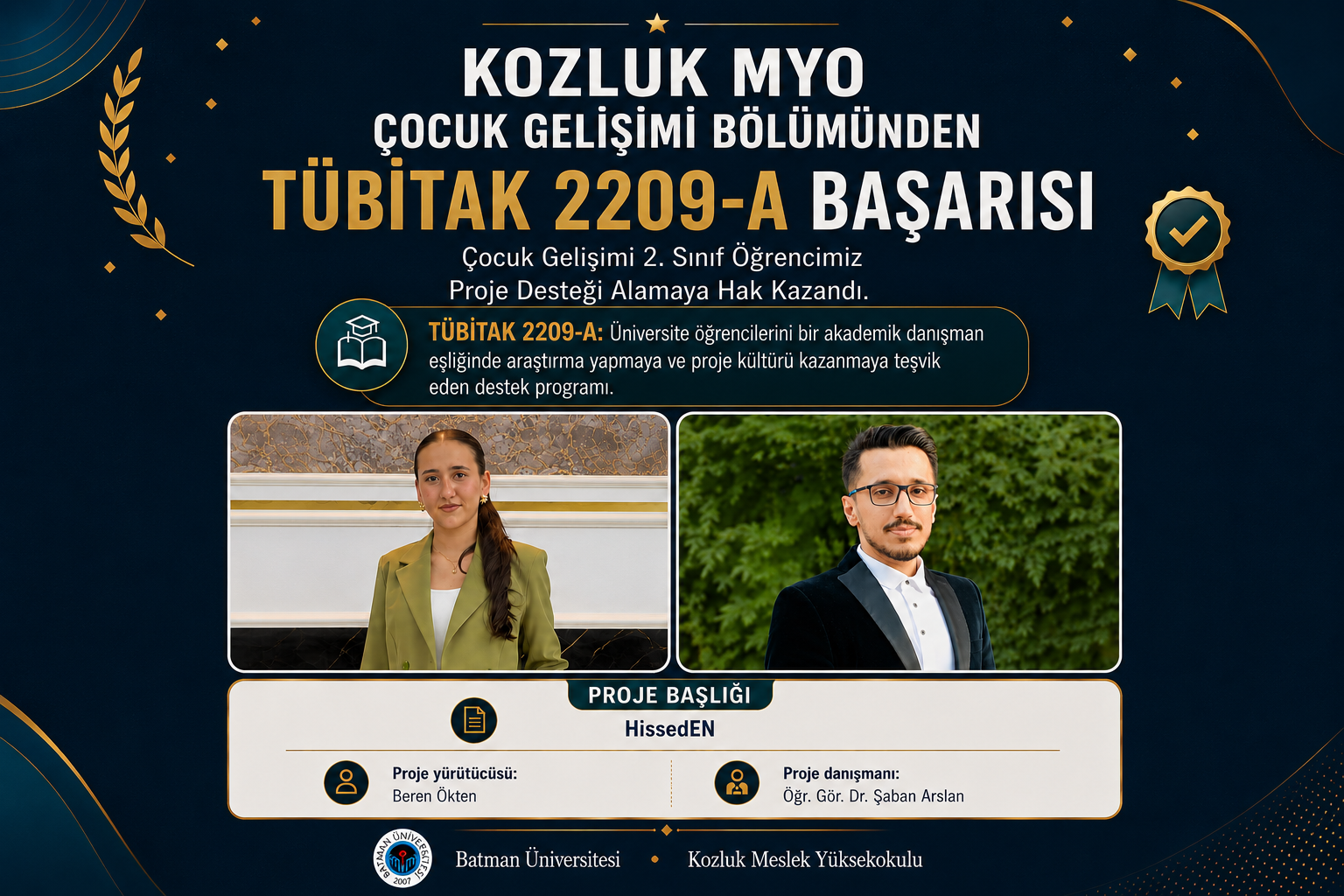 Kozluk MYO’dan Engelli Bireylerin Yaşamını Kolaylaştıracak Teknoloji Projesi: “HissedEN”