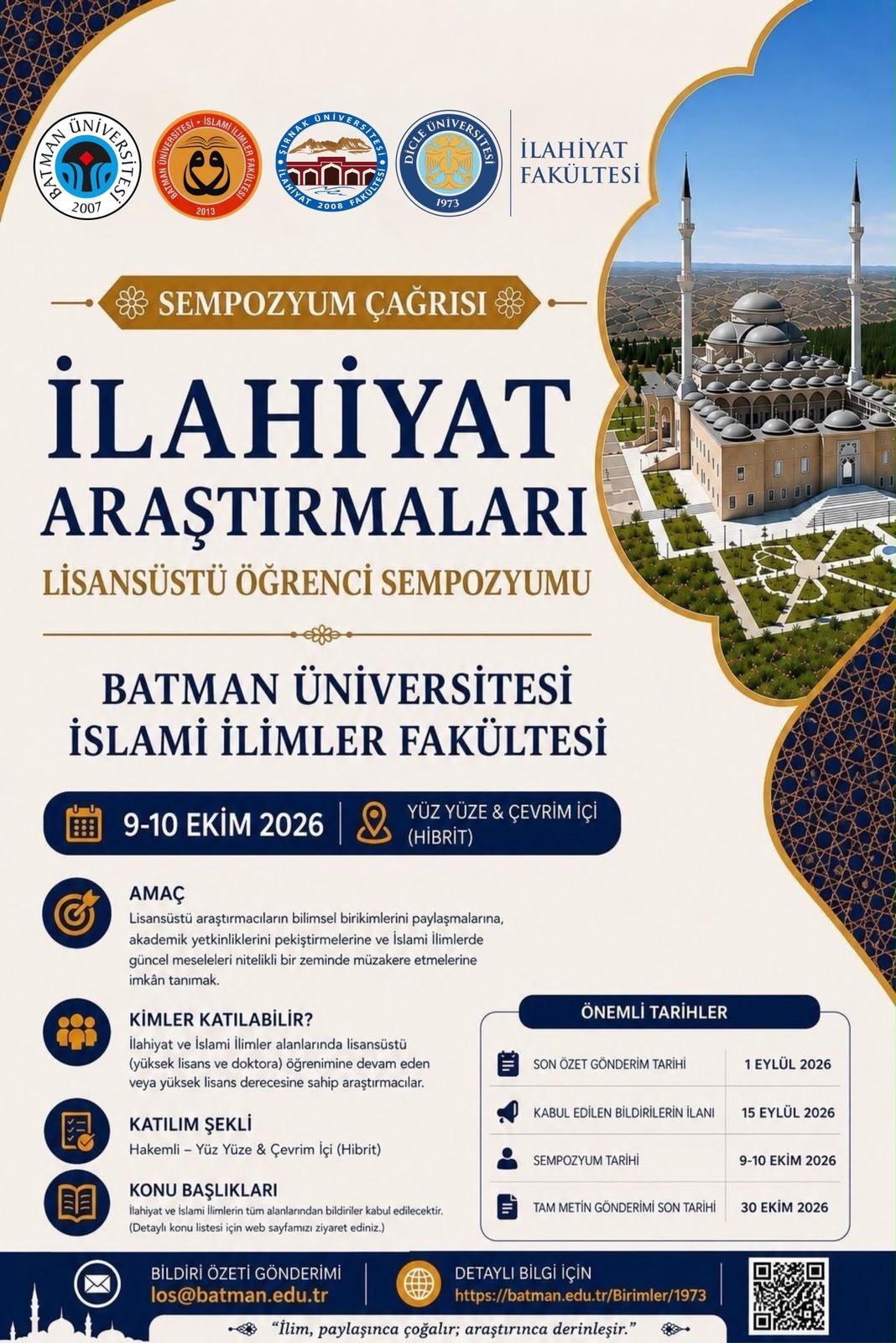 İlahiyat Araştırmaları Lisansüstü Öğrenci Sempozyumu